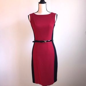Red and Black Cocktail Dress - Cashé